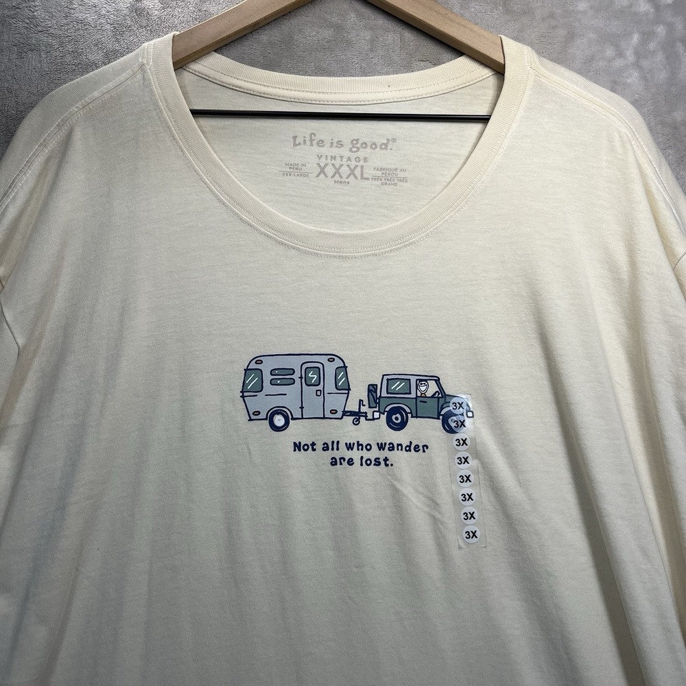 Life Is Good Men's 3XL T-Shirt-Not all who wander Are Lost.